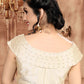 Designer Blouse Silk Off White Moti Work Blouse