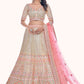 Lehenga Choli Net Off White Dori Work Lehenga Choli
