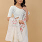 Contemporary Nylon Organza Off White Embroidered Saree
