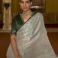 Contemporary Organza Off White Lace Saree