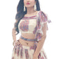 Lehenga Choli Jacquard Off White Print Lehenga Choli