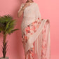 Classic Weight Less Off White Digital Print Saree