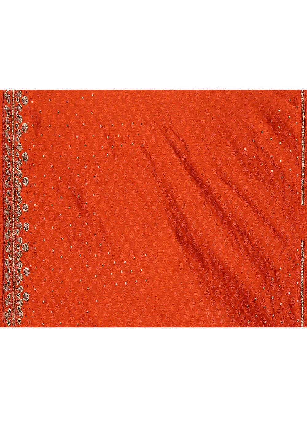 Classic Kanjivaram Silk Orange Pink Hand Work Saree