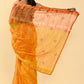 Shaded Saree Cotton Orange Yellow Lace Saree