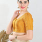 Designer Blouse Jacquard Orange Print Blouse