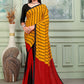 Classic Crepe Silk Orange Print Saree