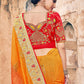 Classic Silk Orange Embroidered Saree