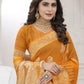 Classic Organza Viscose Orange Booti Saree