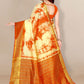 Contemporary Silk Orange Patch Border Saree