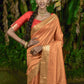Trendy Saree Raw Silk Orange Woven Saree