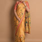 Contemporary Brasso Orange Woven Saree