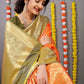 Classic Banarasi Silk Orange Weaving Saree