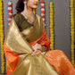 Classic Banarasi Silk Orange Weaving Saree