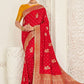 Trendy Saree Silk Orange Weaving Saree