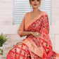 Contemporary Imported Orange Sequins Saree