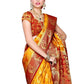 Classic Kanjivaram Silk Orange Zari Saree