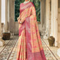 Trendy Saree Organza Orange Weaving Saree