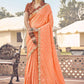 Contemporary Silk Orange Embroidered Saree