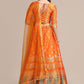 A Line Lehenga Jacquard Silk Orange Woven Lehenga Choli