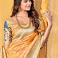 Classic Silk Orange Weaving Saree