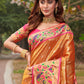 Traditional Saree Silk Orange Weaving Saree
