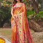 Traditional Saree Silk Orange Weaving Saree