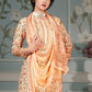 Salwar Suit Muslin Orange Floral Patch Salwar Kameez