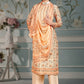 Salwar Suit Muslin Orange Floral Patch Salwar Kameez