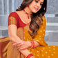 Contemporary Chiffon Viscose Orange Weaving Saree