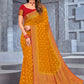 Contemporary Chiffon Viscose Orange Weaving Saree