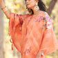 Contemporary Cotton Jacquard Orange Patch Border Saree