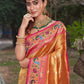 Traditional Saree Silk Orange Weaving Saree