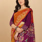 Classic Raw Silk Orange Woven Saree