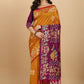 Classic Raw Silk Orange Woven Saree