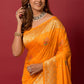 Trendy Saree Silk Orange Woven Saree