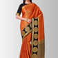 Contemporary Art Silk Uppada Silk Orange Zari Saree
