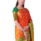 Classic Kanjivaram Silk Orange Zari Saree