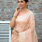 Trendy Saree Linen Tissue Orange Woven Saree