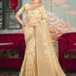 Contemporary Organza Beige Embroidered Saree
