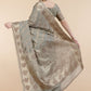 Trendy Saree Organza Grey Patch Border Saree