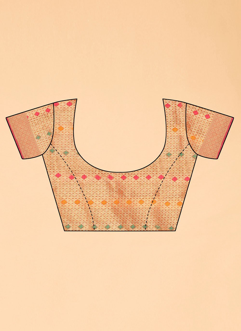 Contemporary Organza Pink Patch Border Saree