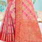 Designer Organza Multi Colour Embroidered Saree