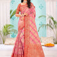 Designer Organza Multi Colour Embroidered Saree