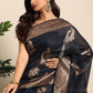 Designer Organza Blue Woven Saree