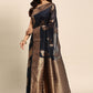 Designer Organza Blue Woven Saree