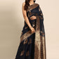 Designer Organza Blue Woven Saree