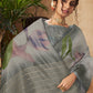 Trendy Saree Organza Grey Digital Print Saree