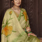 Trendy Saree Organza Green Digital Print Saree