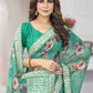 Classic Organza Turquoise Cord Work Saree