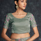 Classic Organza Green Embroidered Saree